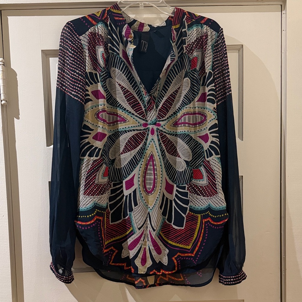 Multicolor Patterned Women's Top